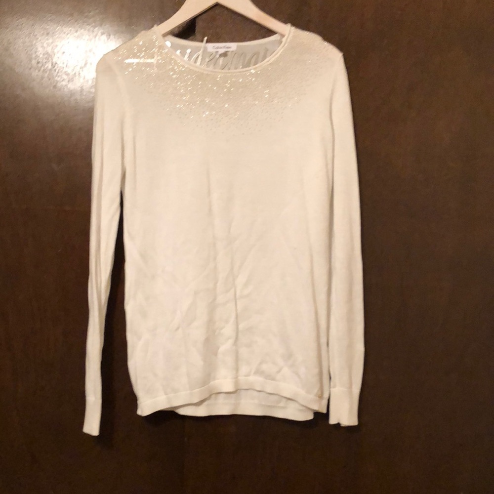White Calvin Klein sweater